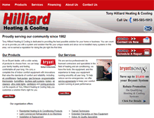 Tablet Screenshot of hilliardheating.com